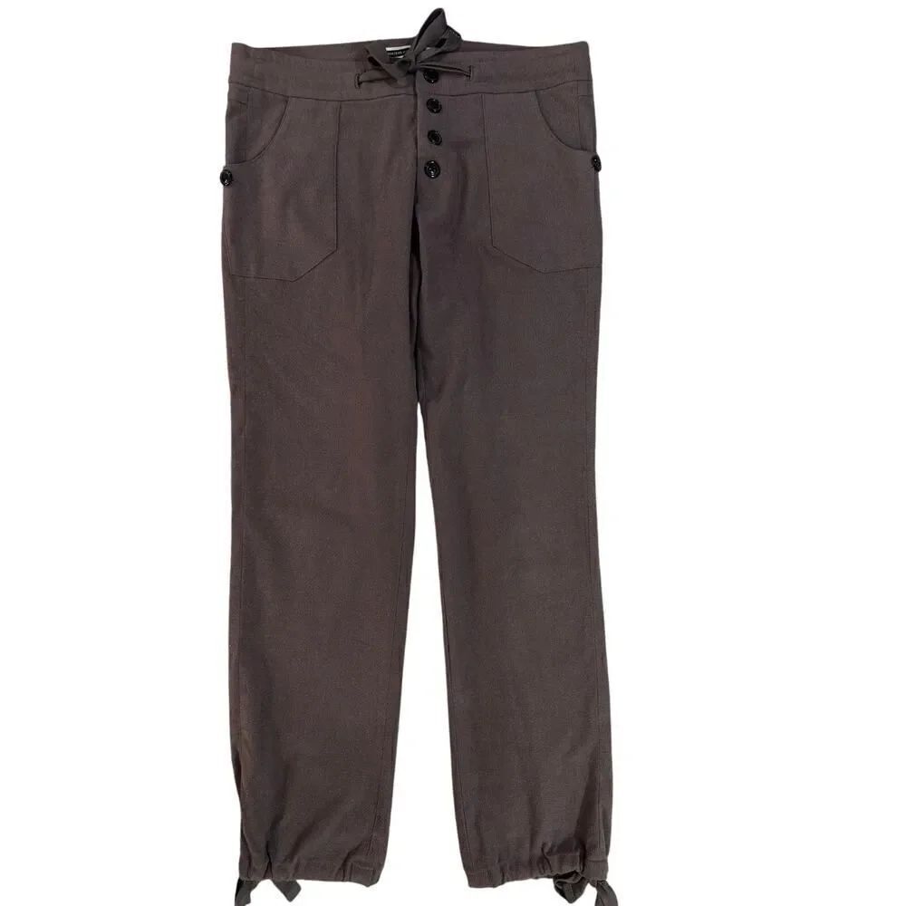 Anthropologie Daughters of Liberation 32X30 Button Fly Jogger Pants Taupe Brown